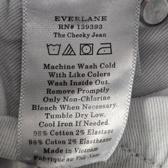 Everlane Sz 27 The Cheeky Ankle Blue Straight Denim Jeans‎ - Picture 7 of 12
